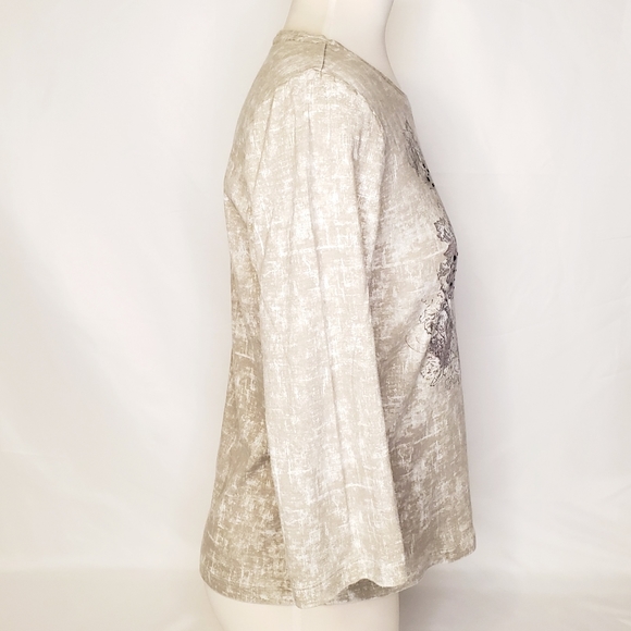 Nicole Miller 3/4 Sleeve Cotton Top - Picture 6 of 10